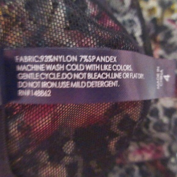 Torrid Curve Mesh Lace Bralette Size 4X No Wire Crop Top Dark Floral Whimsigoth - Picture 11 of 13